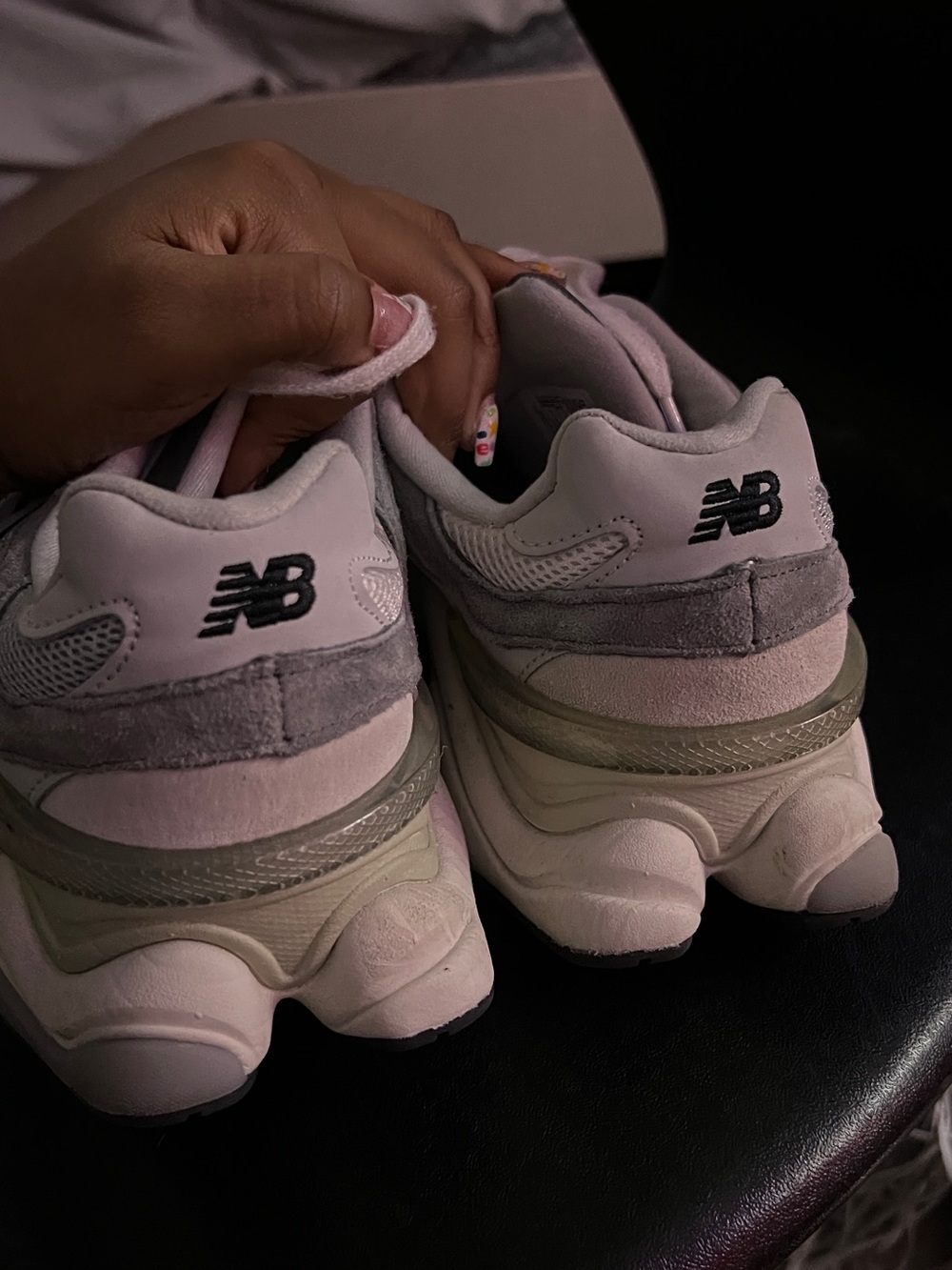 New Balance Women’s Neutral Grey Mesh & Suede Athletic Sneakers - Picture 7 of 7